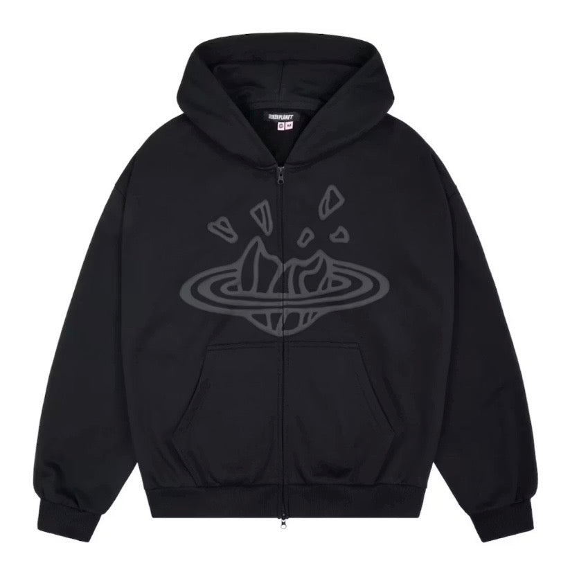 Broken Planet Zip-Up Midnight Black