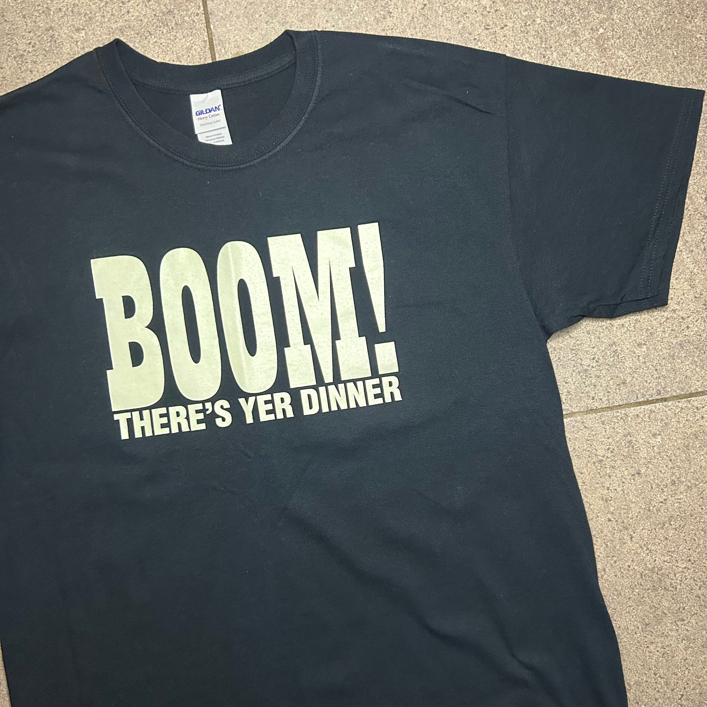 Boom There’s Yer Dinner Tee Washed Black