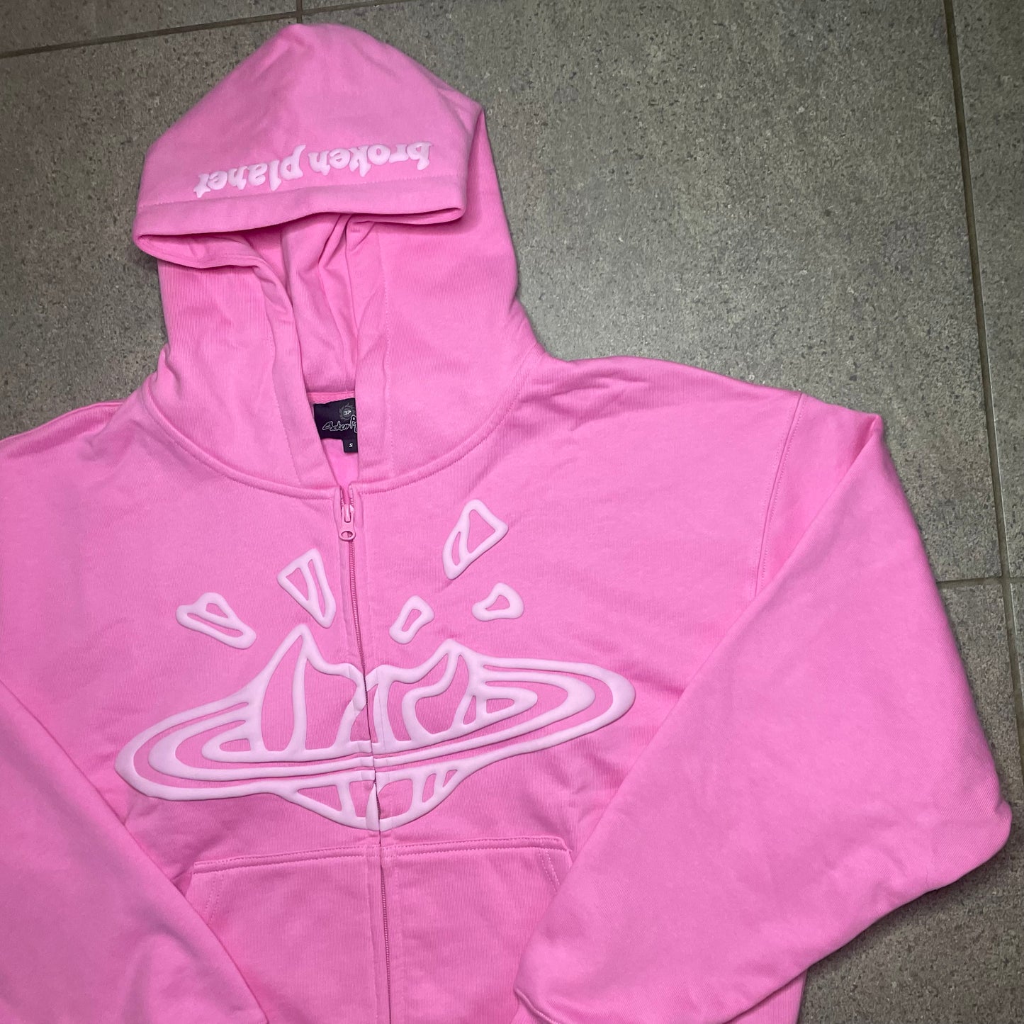 Broken Planet Zip-Up Candy Pink