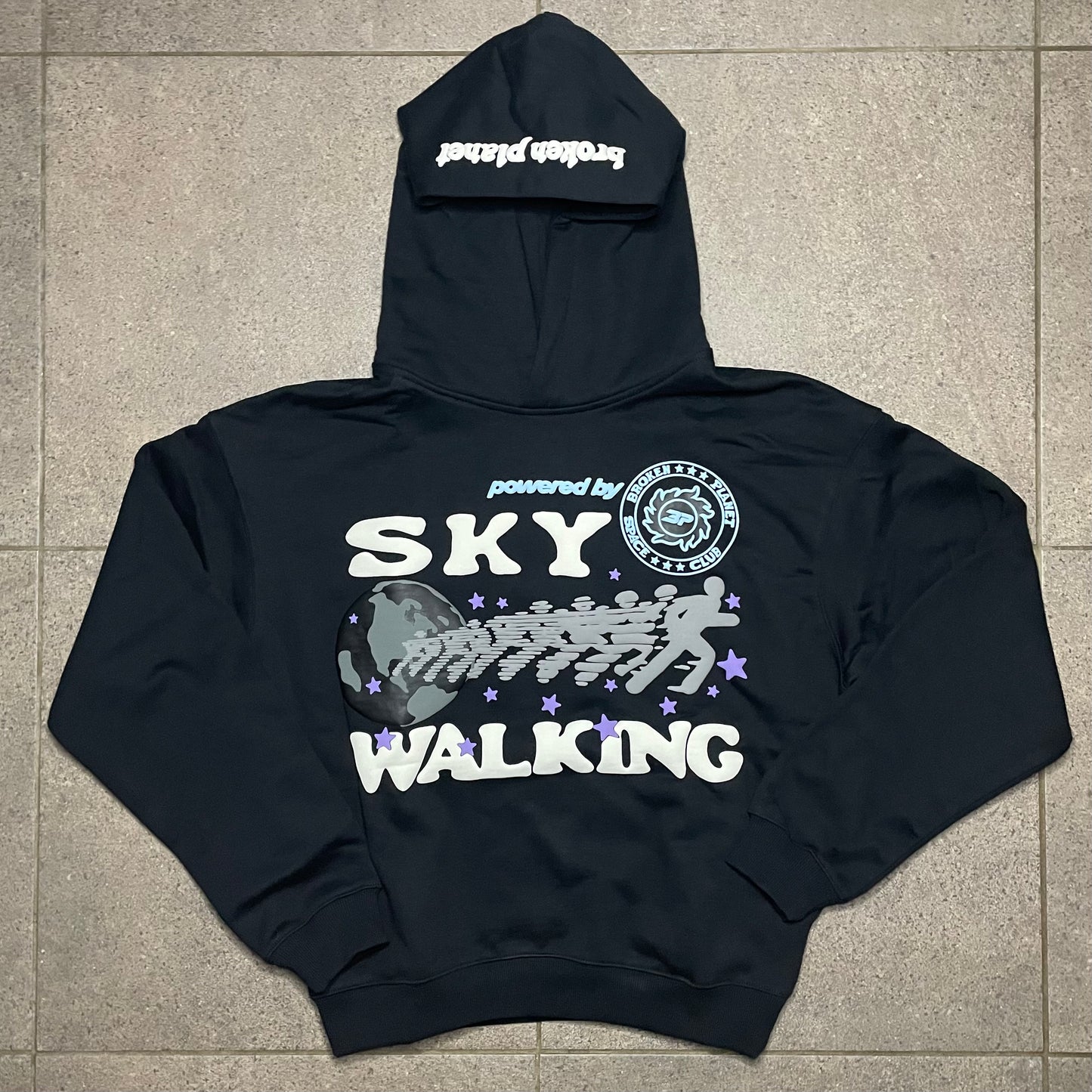 Broken Planet Sky Walking Hoodie - Midnight Black