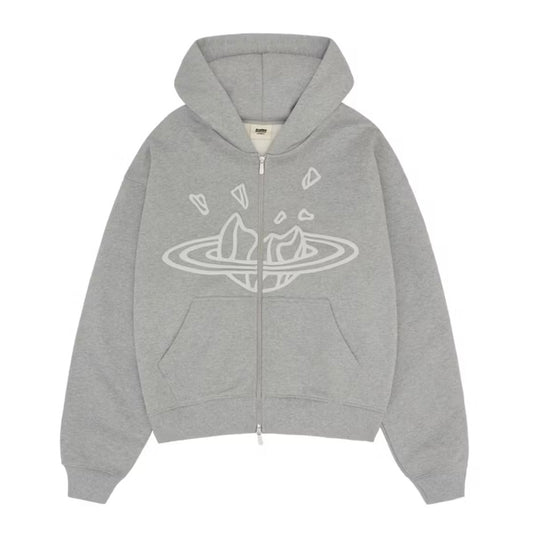 Broken Planet Zip-up Grey