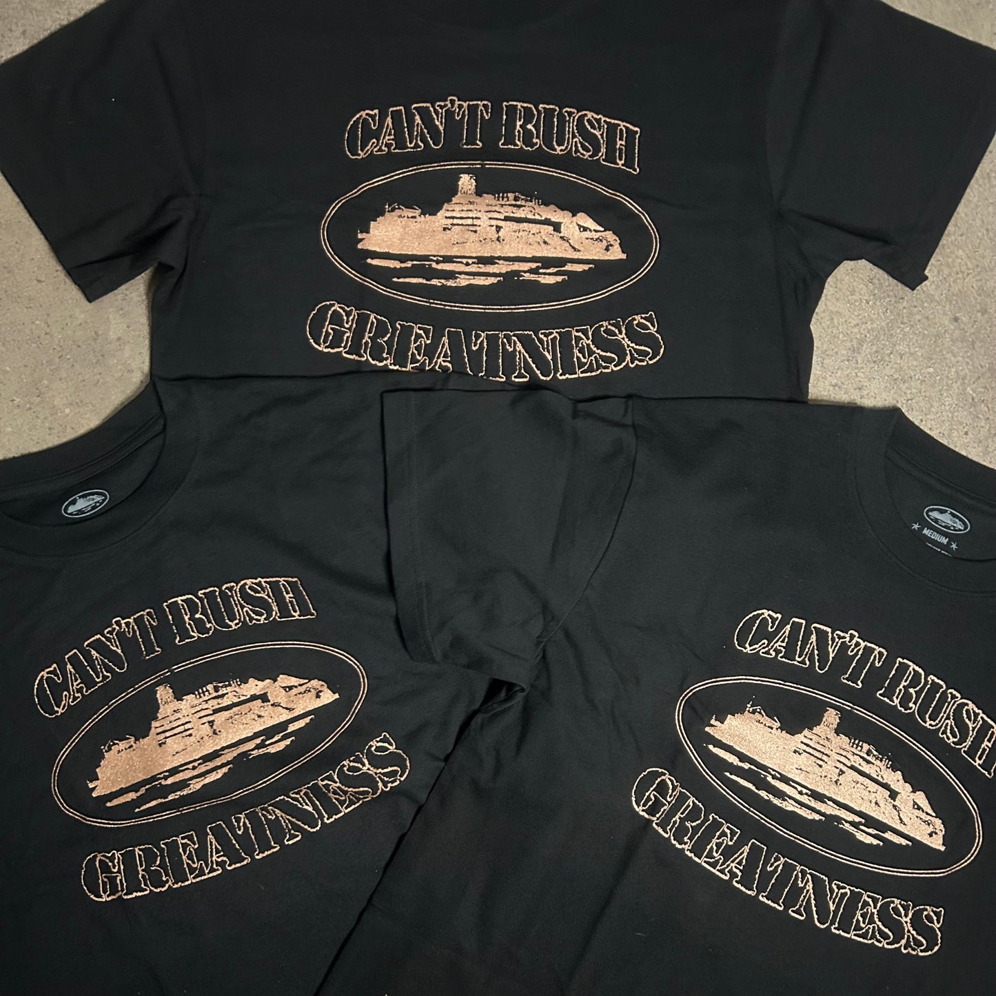 Corteiz X CRG Black / Rose Gold Tee