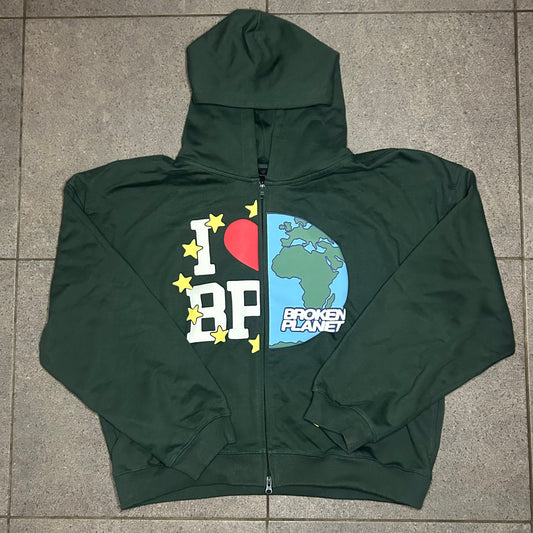 Broken Planet Zip-Up I Love BP