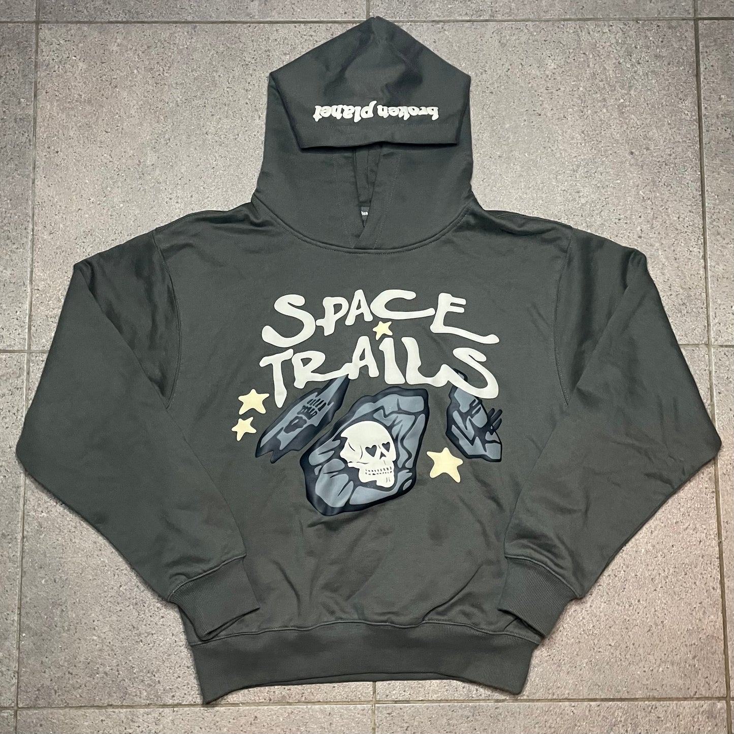 Broken Planet Space Trails Hoodie - Beluga Grey