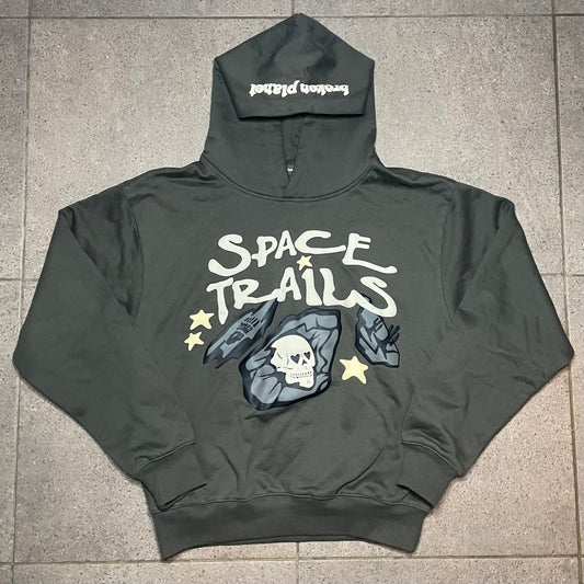 Broken Planet Space Trails Hoodie - Beluga Grey
